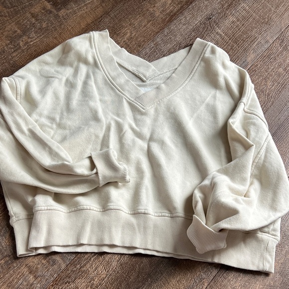 aerie Tops - Aerie Off-White Textured Cardigan